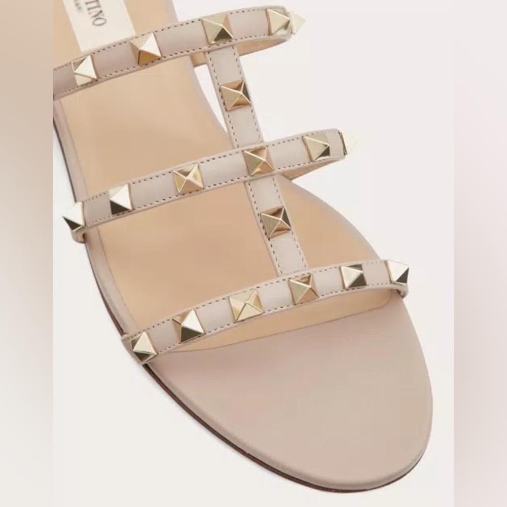 Valentino Beige Studded Women's Sandals